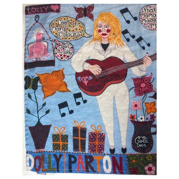 Third Drawer Down Kaylene Whiskey Dolly Parton Tina Turner Linen 2019 Tea Towel - Picture 2 of 6